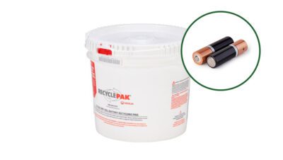 BulbCycle 3.5 Gallon Dry Cell Battery Recycling Pail Reyclepak