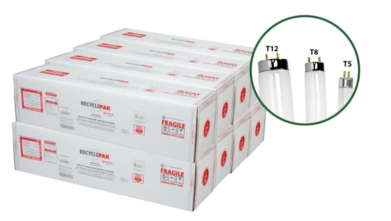 065cs BulbCycle 4ft Fluorescent Lamp Recycling Box LARGE 10-PACK 065cs RecyclePak
