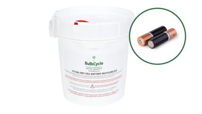 .5 Gallon Dry Cell Battery Recycling Pail BulbCycle
