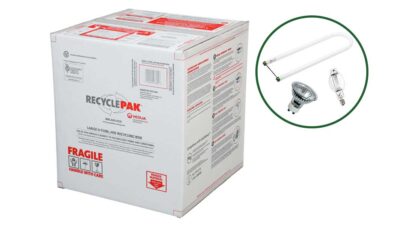 BulbCycle Large U-Tube (U-Bend) HID metal halide Lamp Bulb Recycling Box RecyclePak