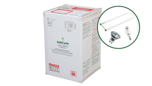 Bulbcycle 2FT MIXED LAMP RECYCLING BOX (EACH) recycle u-tube lamps, HID lamps, LED and CFL
