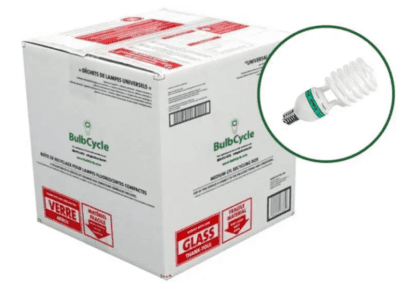 Extra Small CFL Recycling Box - Holds up to 6-8 medium CFLs or LEDs or 12 small CFLs Extra Small CFL Recycling Box - Holds up to 6-8 medium CFLs or LEDs or 12 small CFLs