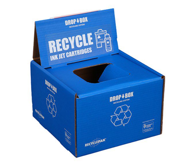 254CH- SMALL INKJET DROP BOX (EACH) SMALL INKJET Printer Cartridge DROP BOX - Holds 20-45 or 10lbs. of small ink jet Printer cartridges