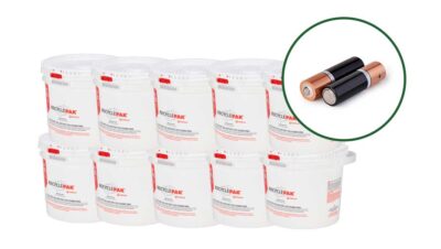 041cs BulbCycle 3.5 Gallon Dry Cell Battery Recycling Pail Reyclepak - 10 pack